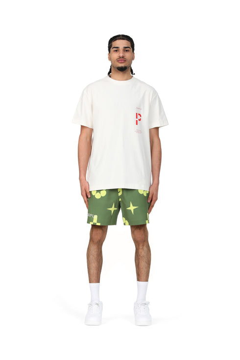 PURPLE BRAND JUMBO MONOGRAM SWIM SHORTS Mens Apparel - MENS